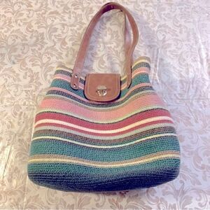 Striped Summer Woven Handbag Shoulder Bag Gorgeous